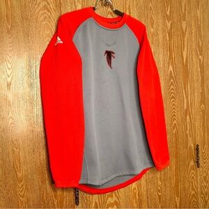 Adidas Atlanta Falcons NFL Team Long Sleeve‎ Fleece Lined Men's S Jersey Shirt